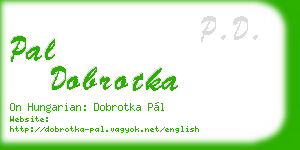 pal dobrotka business card